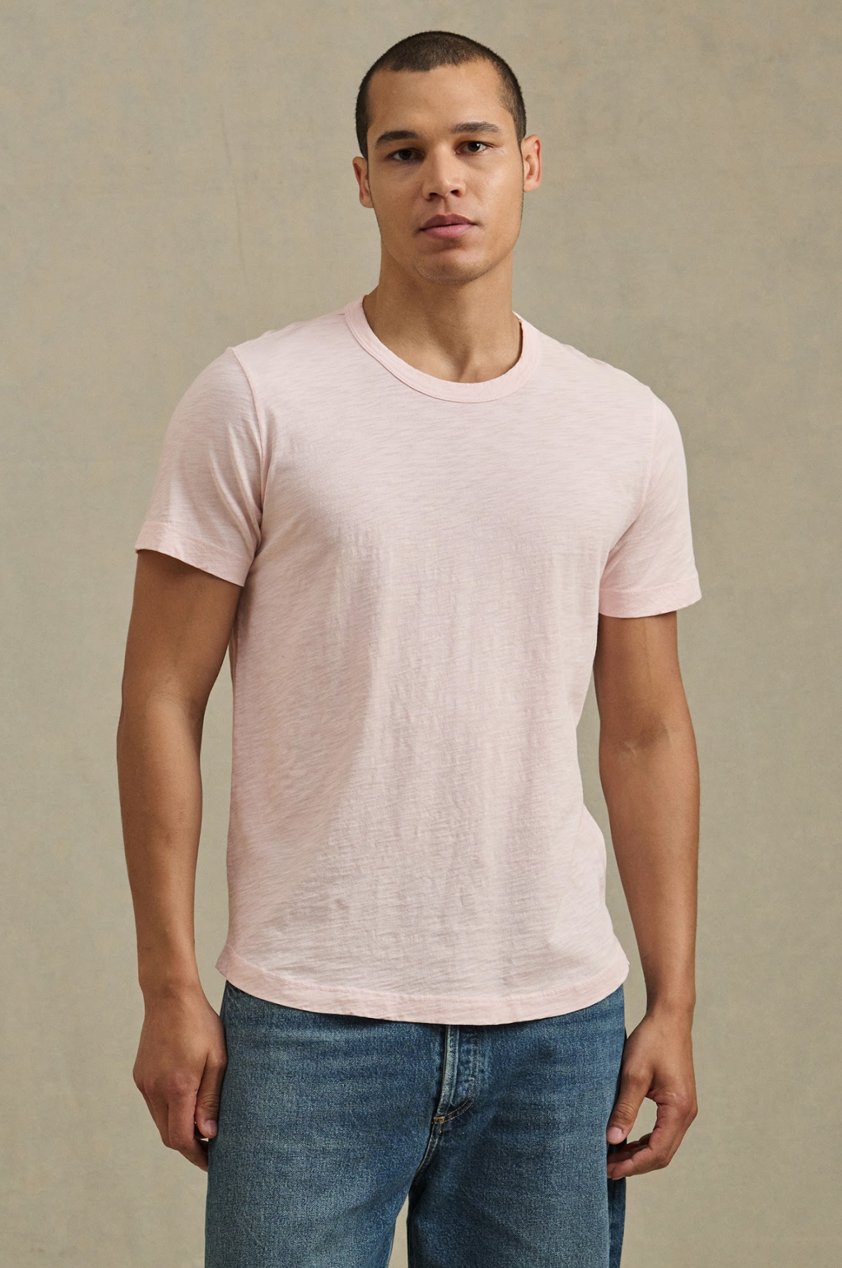 Velvet Men's Amaro Slub Crew Tee - Scallop