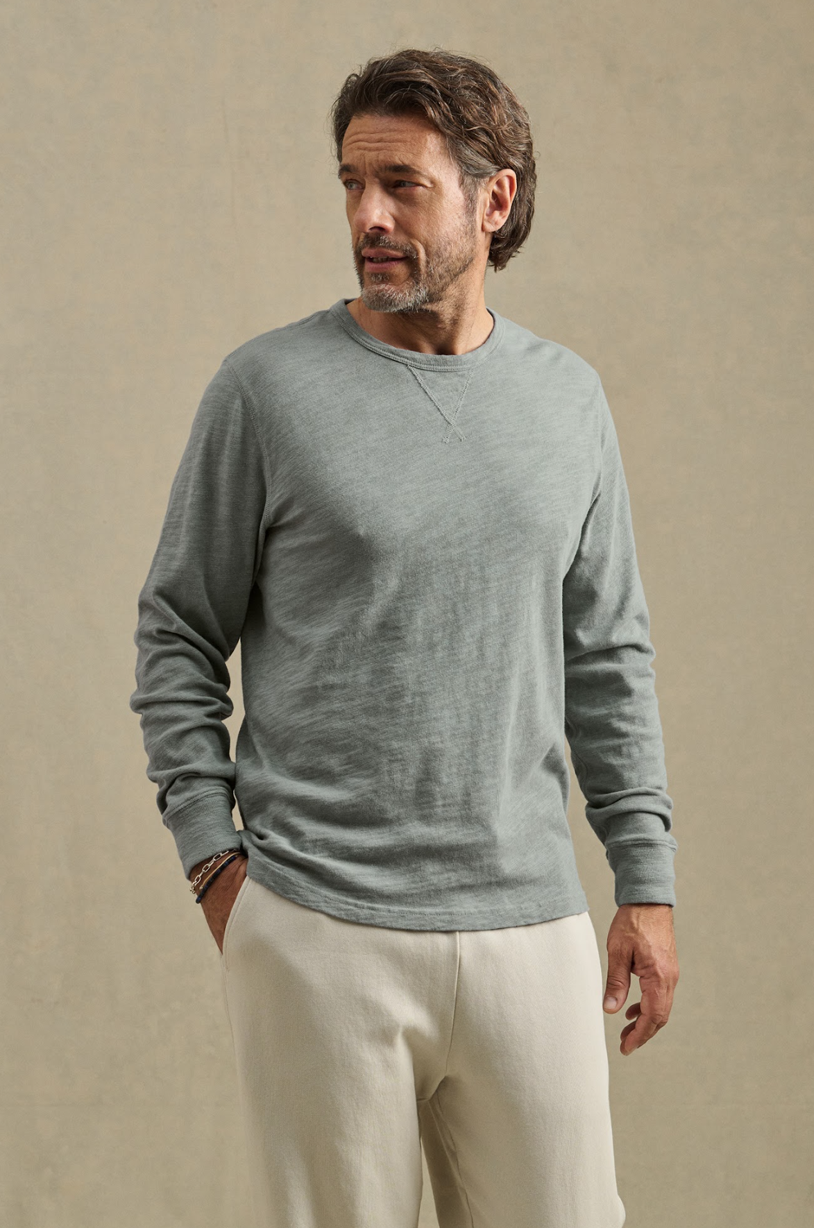 Velvet Men's  Dustin Soft Slub L/S Top - Riptide