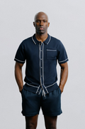 Champlain Button Down SS Polo - Navy