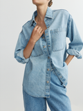 DL1961 Addison Overshirt in Light Rain