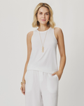 Splendid Bamboo High Neck Tank in White