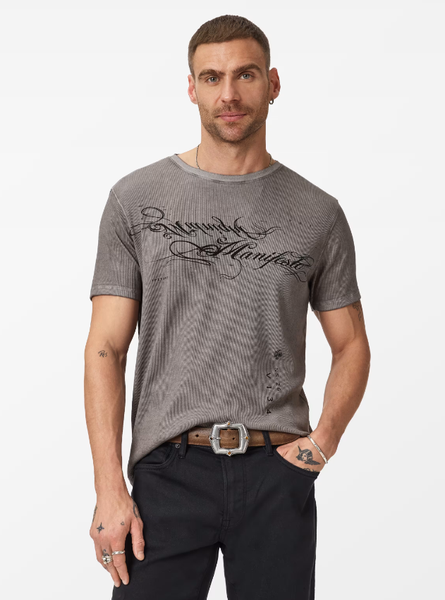 John Varvatos MANIFESTO Crew Tee - Coal