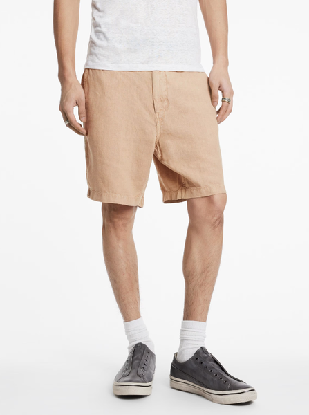 John Varvatos Johnny Flat Front Shorts - Khaki