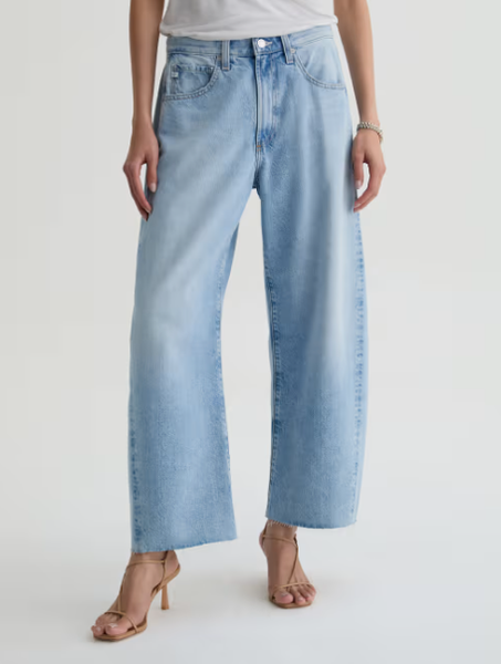 AG Hattie Crop High-Rise Barrel Jean in Gesture