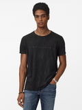John Varvatos DARK CRACKLE Crew Tee - Black