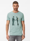 John Varvatos PINK FLOYD Wish You Were Here Crew Tee - Light Blue