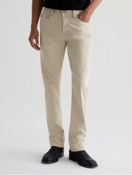 AG Men’s Everett Slim Straight Sueded Sateen - Coastal Pebble