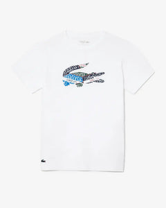 Lacoste Logo Cotton Jersey Sport T-shirt - White