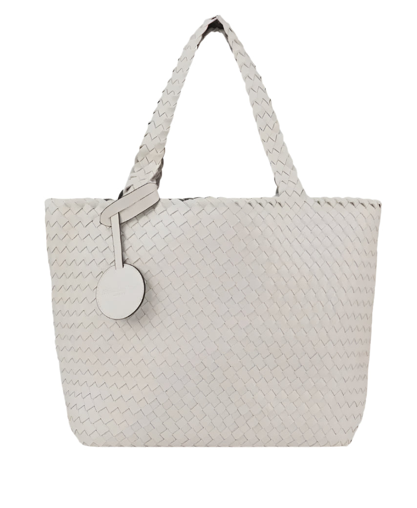 Ilse Jacobsen Reversible Tote Bag in Falcon/Eggwhite