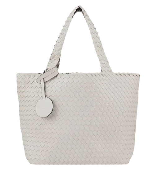Ilse Jacobsen Reversible Tote Bag in Falcon/Eggwhite