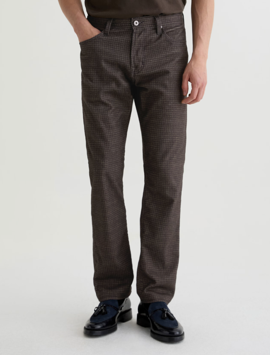 AG Men’s Everett Slim Straight - Textured Houndstooth