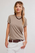 Free People Short Sleeve Nova Tee in Caiman