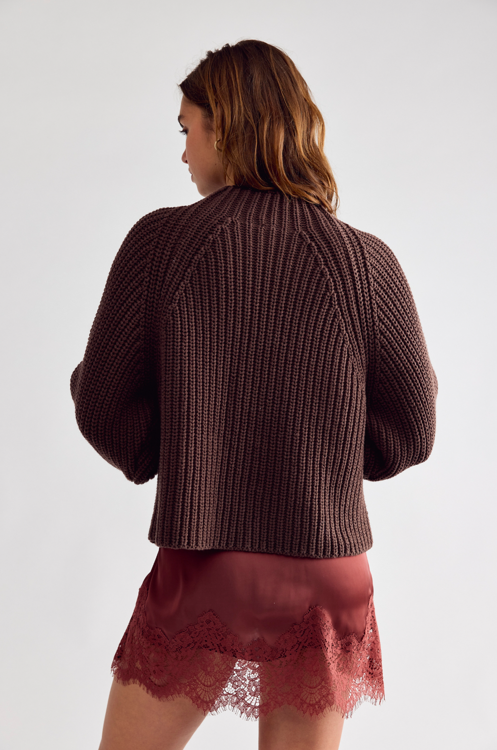 Free People Low Tide Pullover in Chocolate