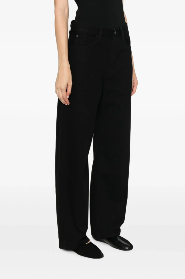 FRAME The Bow Jean in Black