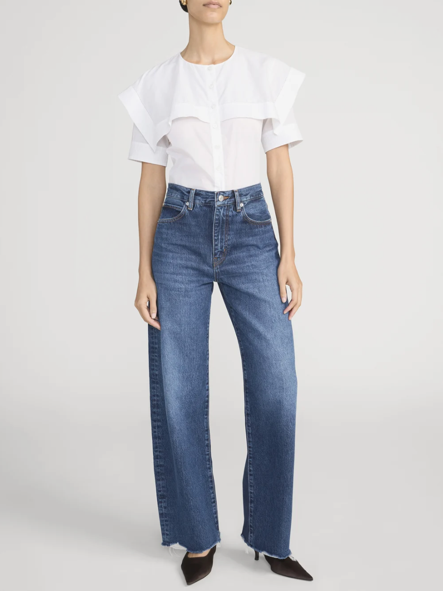 FRAME The Bow Jean in Black