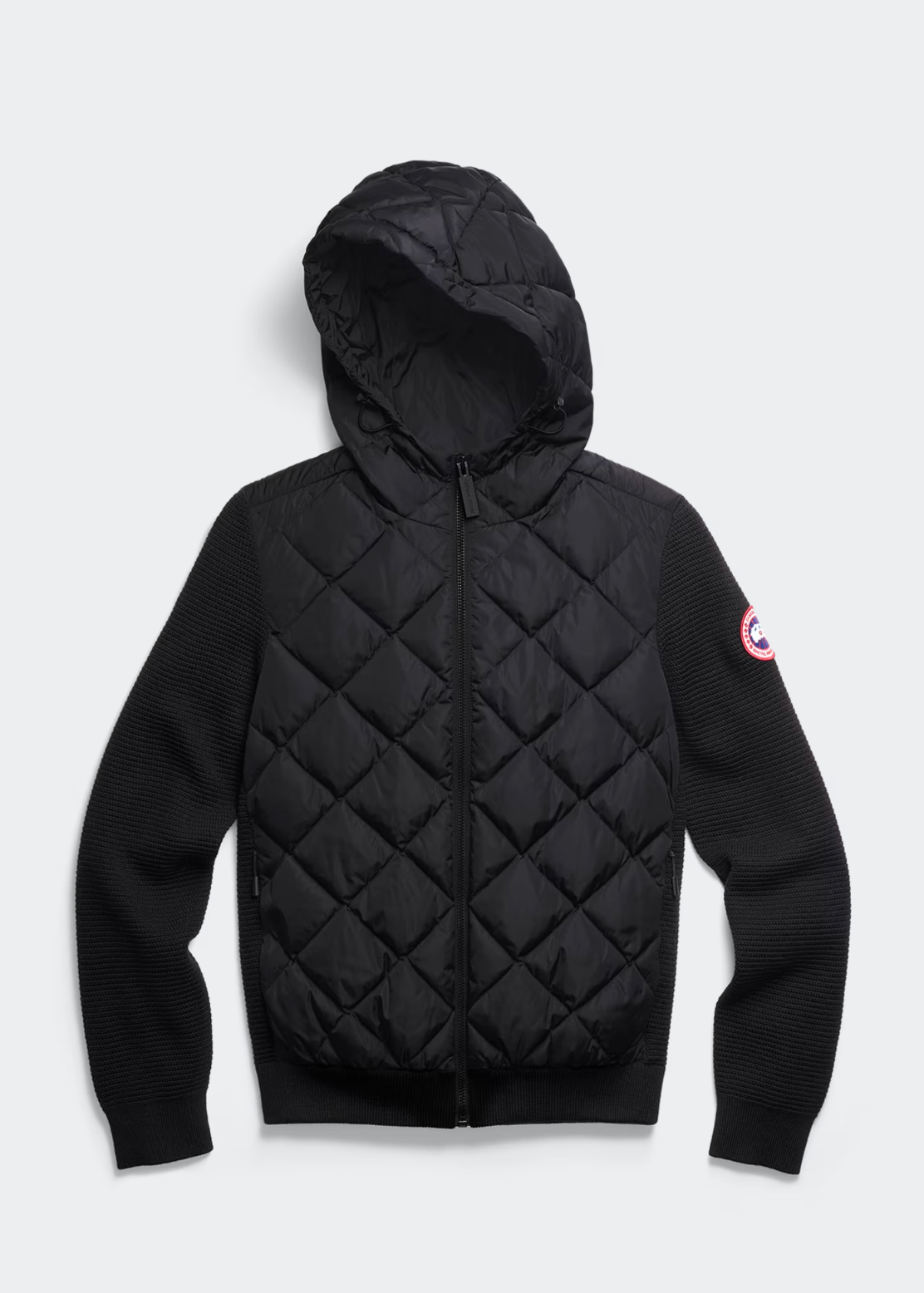 Canada Goose Women's HyBridge Knit Quilted Hoody - Black
