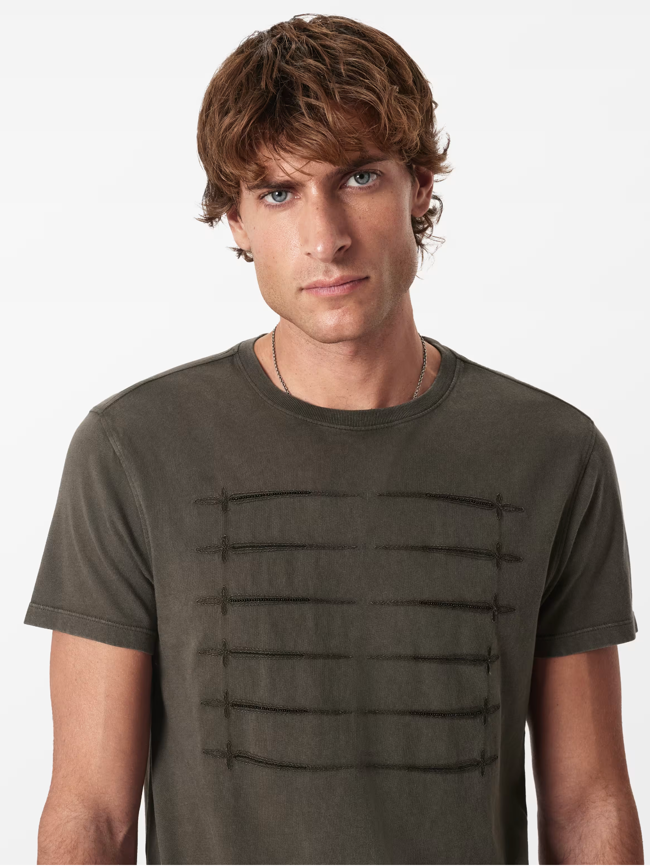 John Varvatos SWORD PIPING Tee in Teakwood