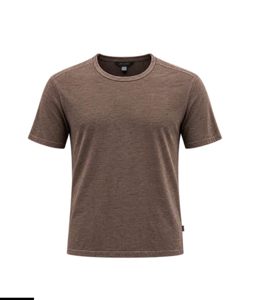 John Varvatos BALE SS Burnout Crew in Teakwood