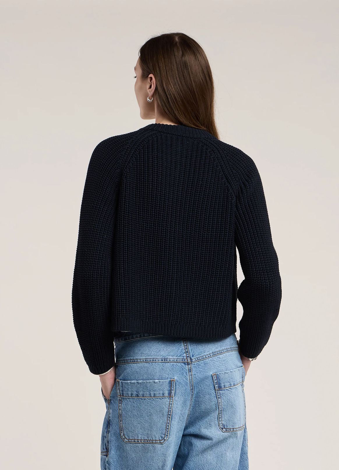 Velvet Lisabeth Pima Cotton Cardigan in Navy