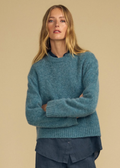 Velvet June Cozy Cashmere Blend Sweater in Teal