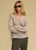 Velvet Lea Cozy Cashmere Blend Cardigan in Oatmeal