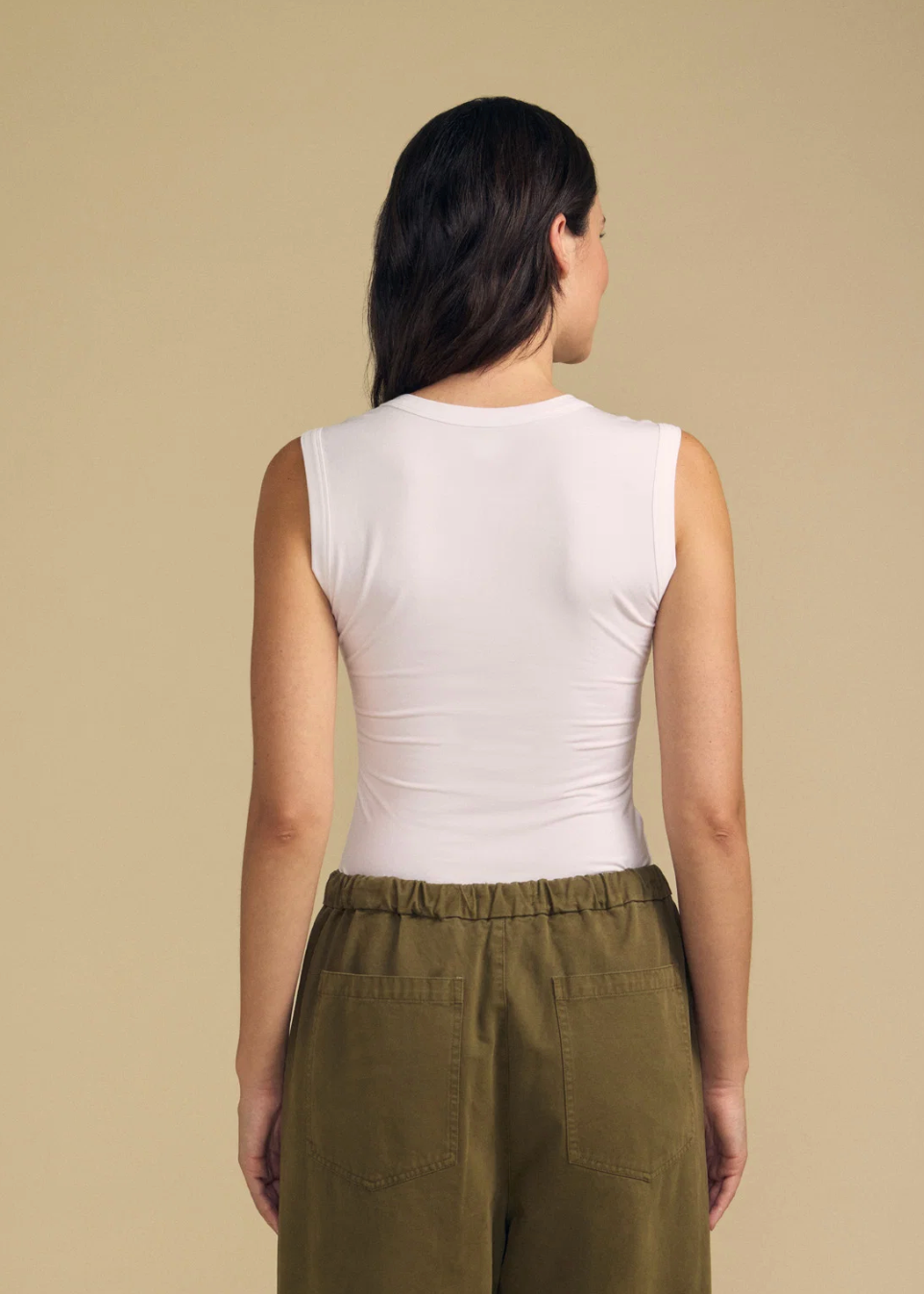 Velvet Iyla Modal Jersey Tank in White