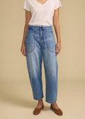 Velvet Esmeralda High Twill Cotton Denim Pant in Indigo
