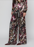 L'AGENCE Kimia Straight Leg Pant in Burgundy Multi Lux Collage