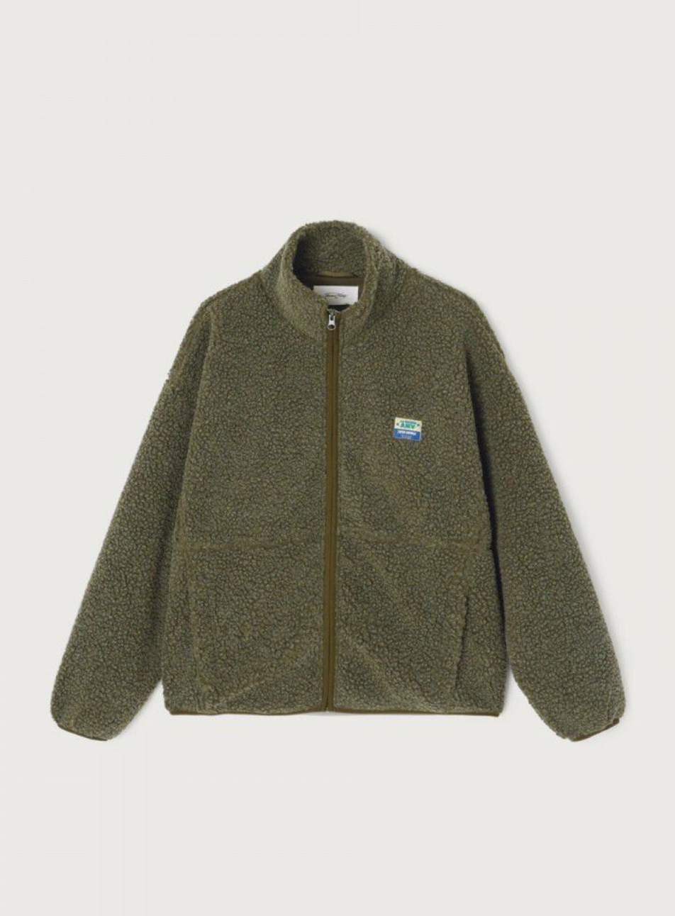 American Vintage HOKTOWN Fleece Jacket in Melange Varan