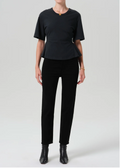 Citizens of Humanity Caia High Rise Straight Leg in Plush Black
