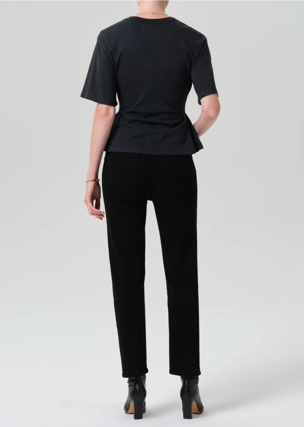 Citizens of Humanity Caia High Rise Straight Leg in Plush Black