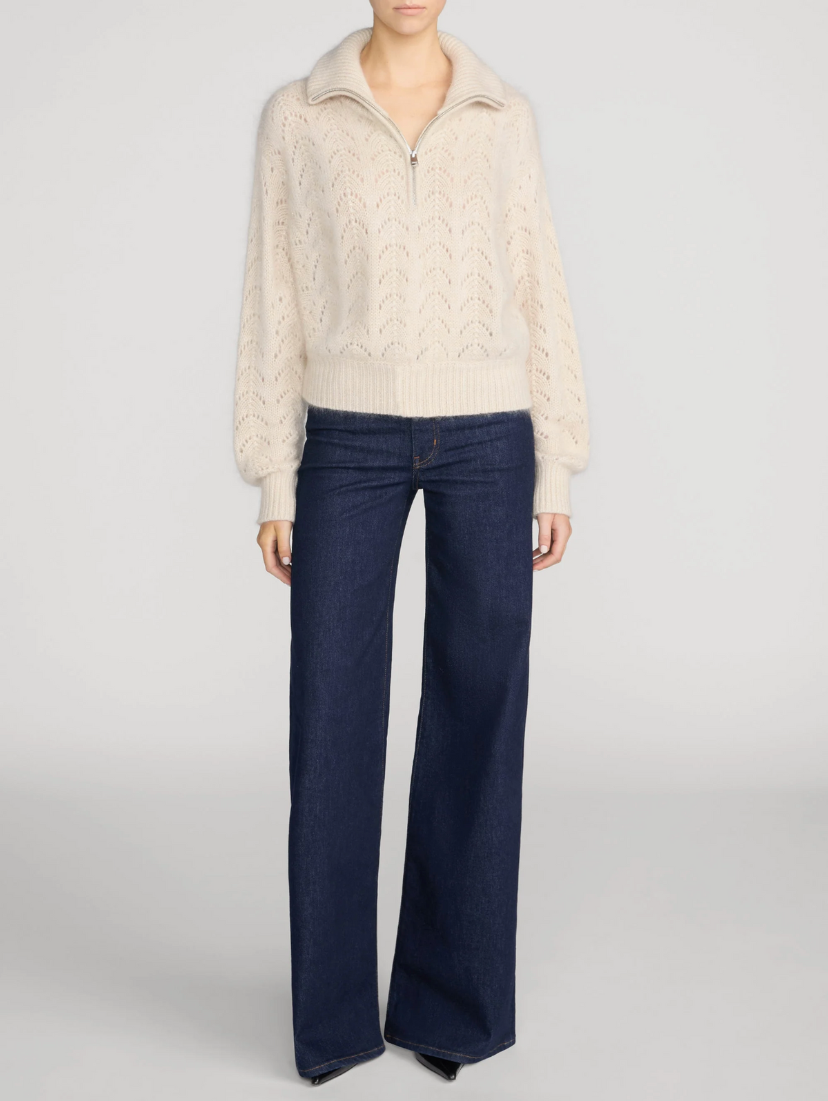 FRAME The Palace Hi Rise Wide Leg Jean in Rinse