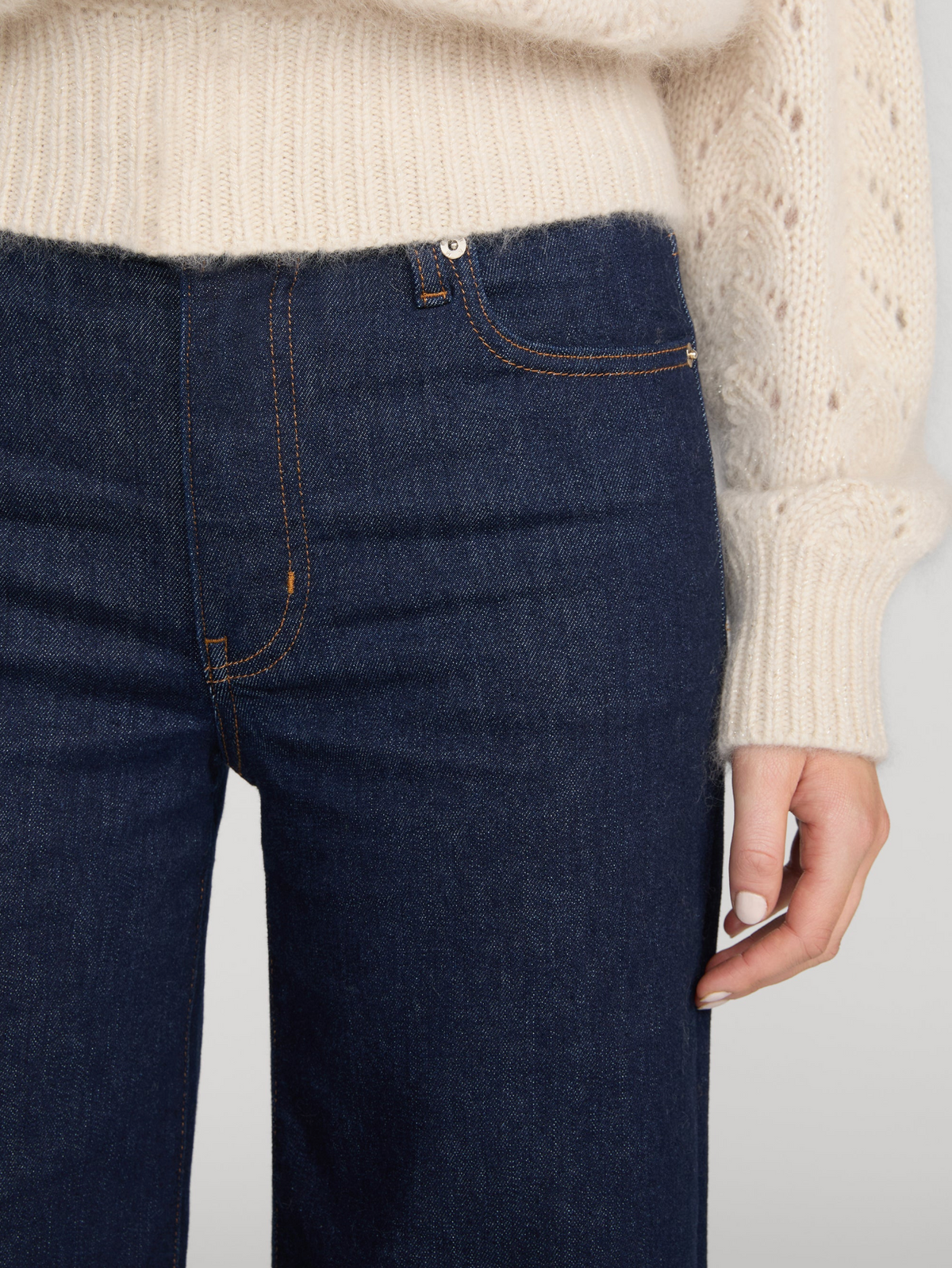 FRAME The Palace Hi Rise Wide Leg Jean in Rinse