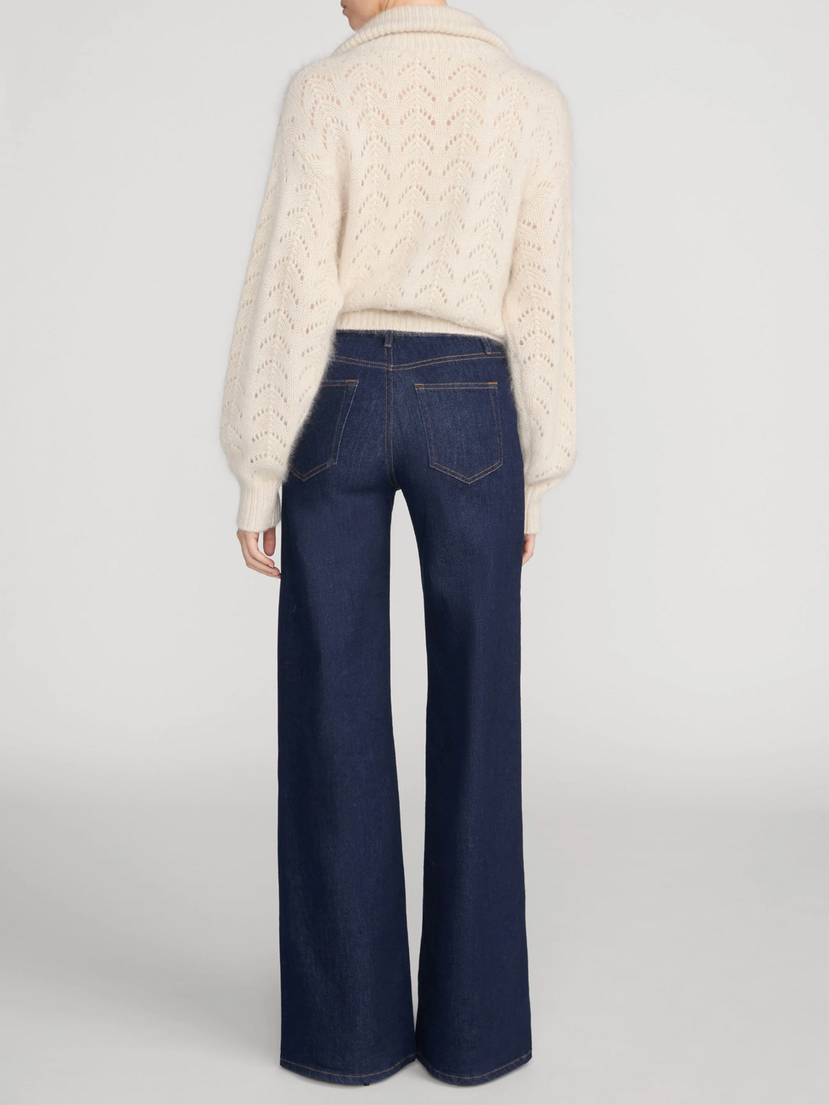 FRAME The Palace Hi Rise Wide Leg Jean in Rinse