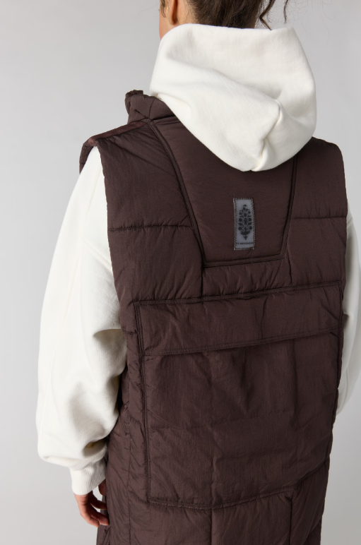 Free People On The Move Packable Vest in Chocolate
