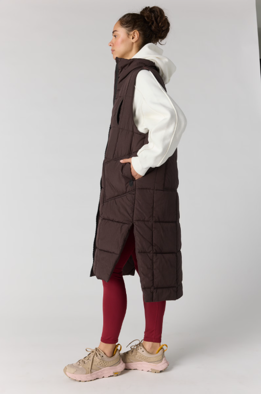 Free People On The Move Packable Vest in Chocolate