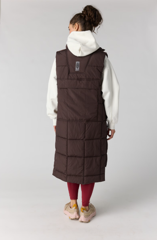Free People On The Move Packable Vest in Chocolate