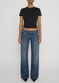 FRAME The Gray Pixie Low-Rise Wide Leg in Tolerate
