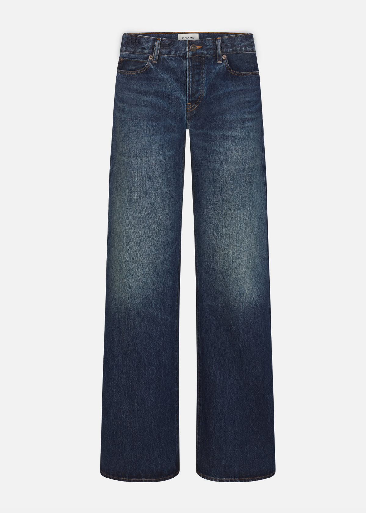 FRAME The Gray Pixie Low-Rise Wide Leg in Tolerate