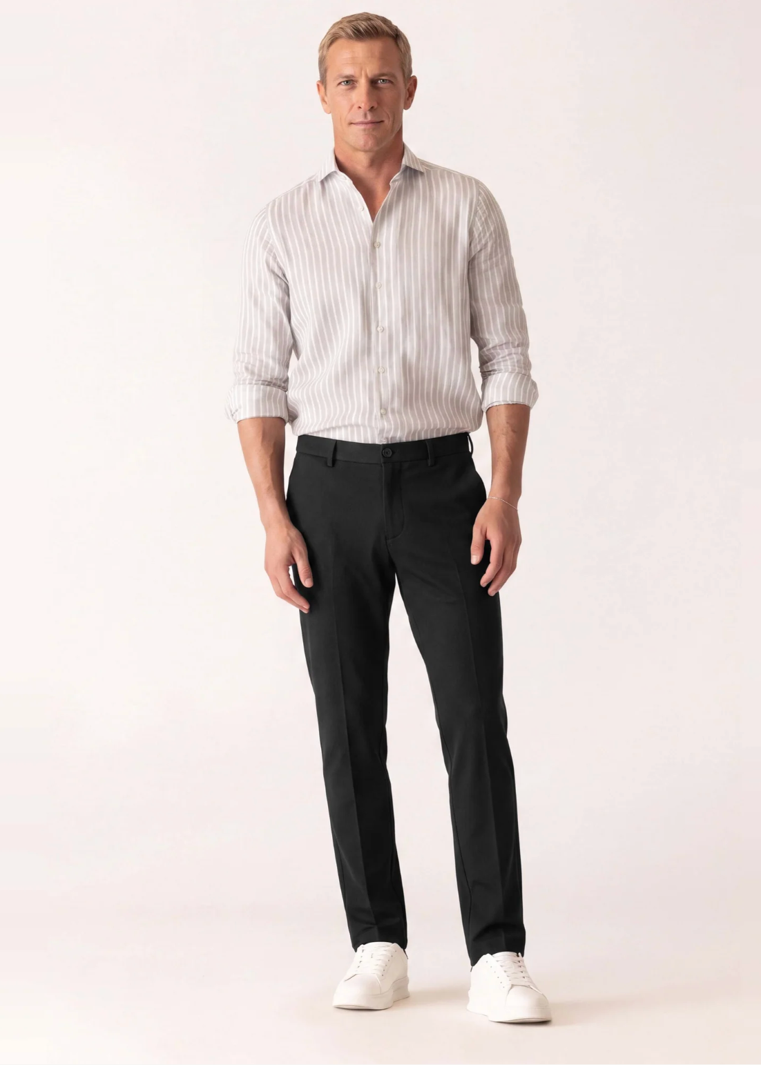 DEKE Mobile Flat Front Pant in Twilight Twill Jersey - Black
