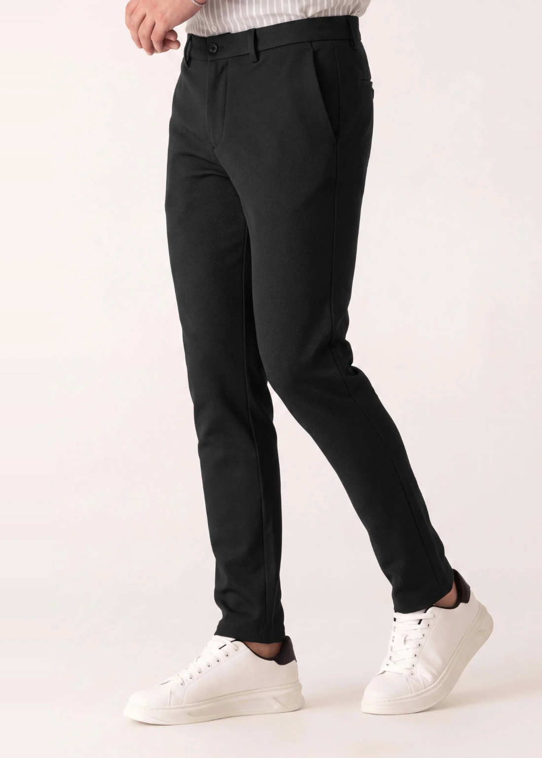 DEKE Mobile Flat Front Pant in Twilight Twill Jersey - Black