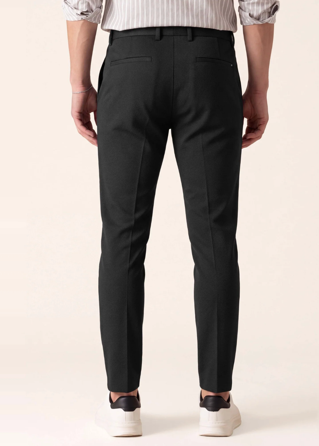 DEKE Mobile Flat Front Pant in Twilight Twill Jersey - Black