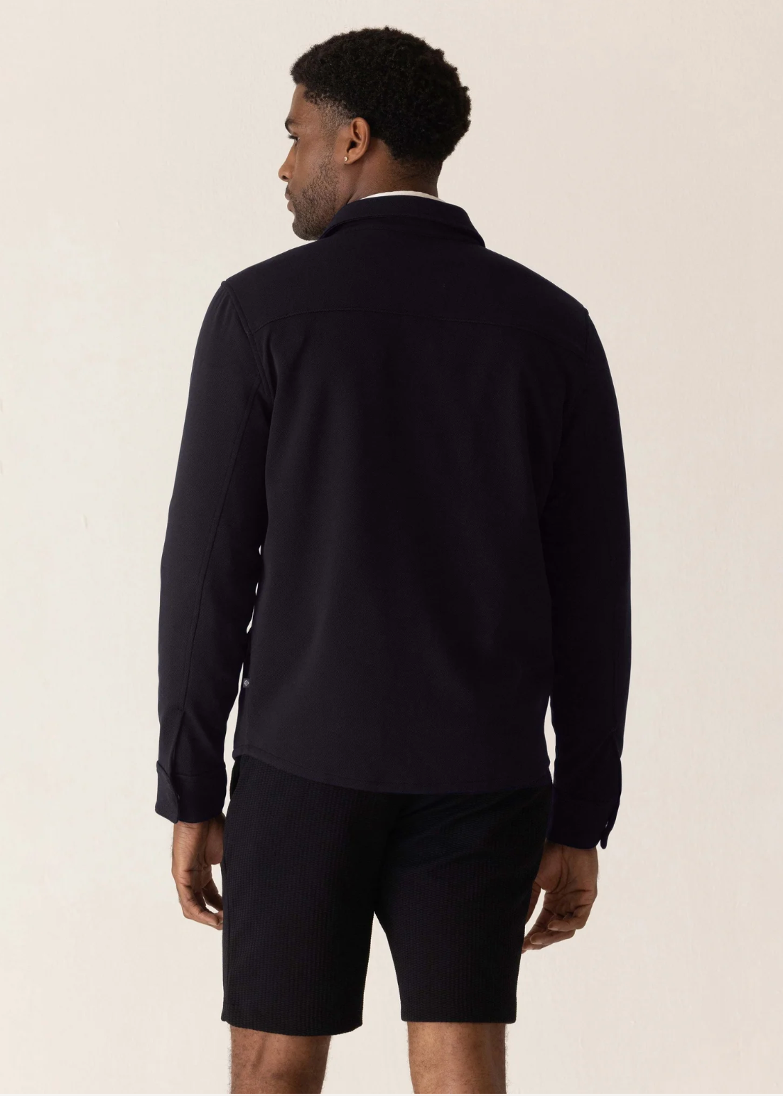 DEKE LS Getaway Shirt Jacket in Twilight Twill Jersey - Black