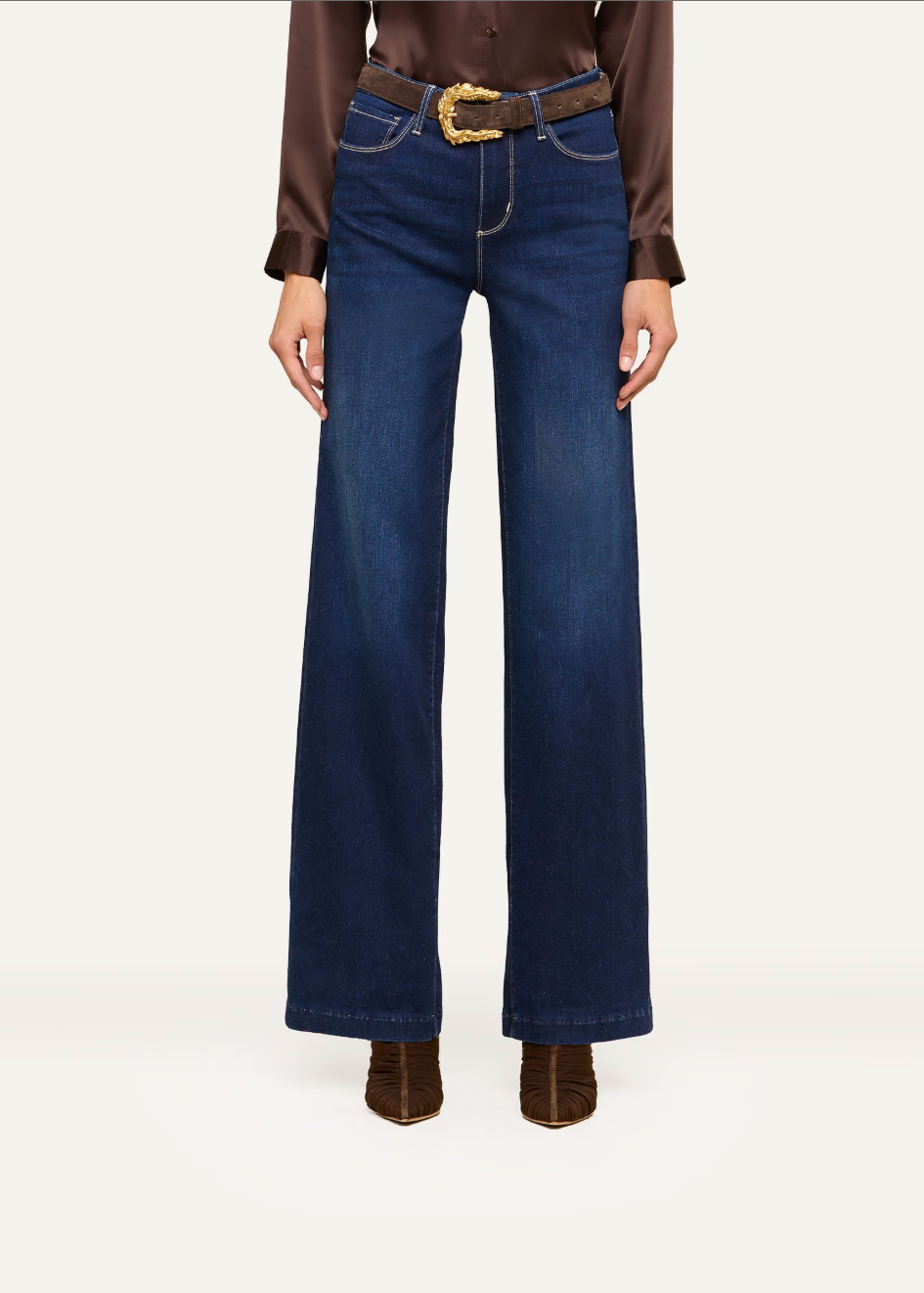 L'AGENCE Scottie Hi Rise Wide Leg jean in Robles