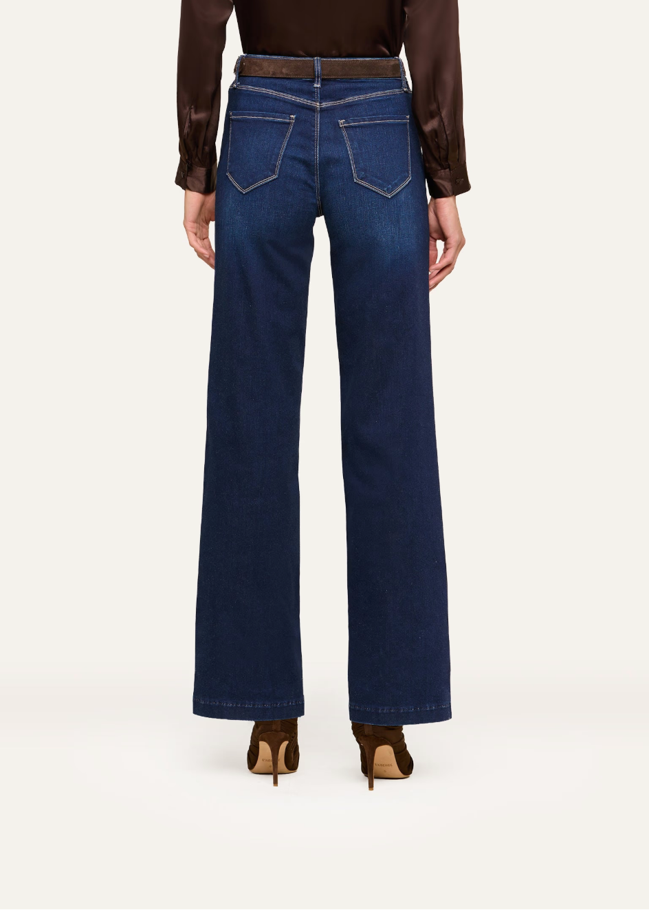 L'AGENCE Scottie Hi Rise Wide Leg jean in Robles