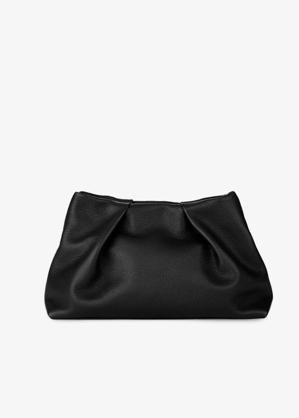 Brave Taylor Clutch Bag in Black Pebbled Leather