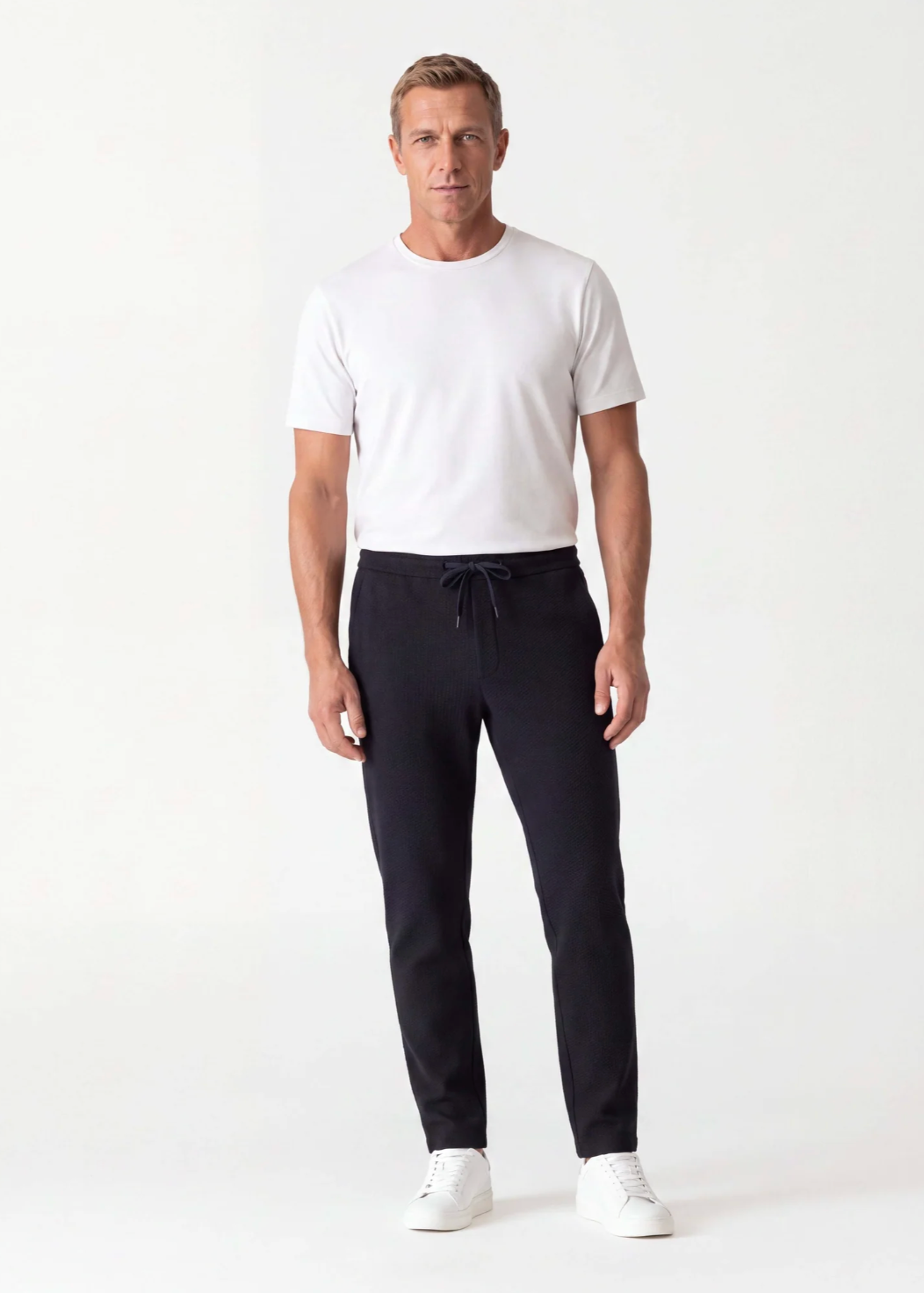 DEKE Drawstring Trouser in Hyperloop Honeycomb - Midnight