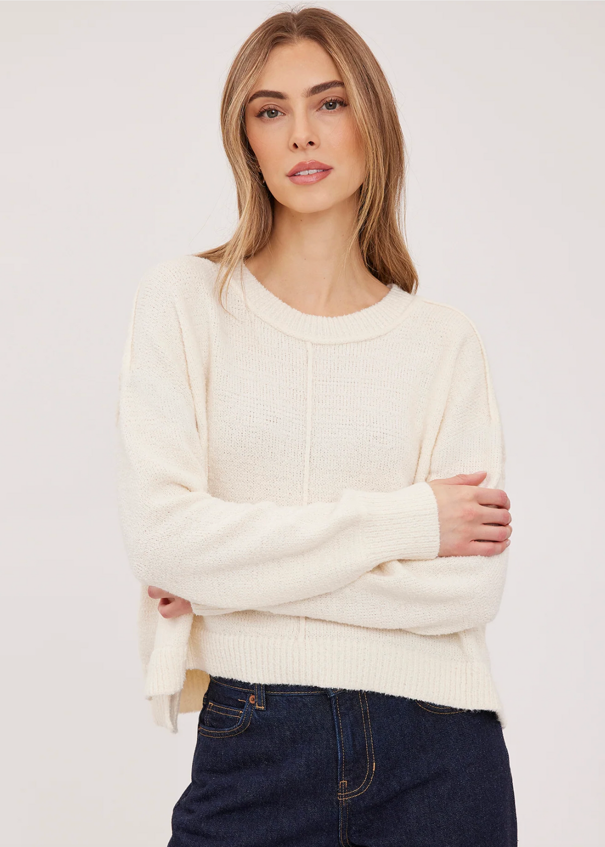 Gentle Fawn Anouk Crew Neck Sweater in Cream