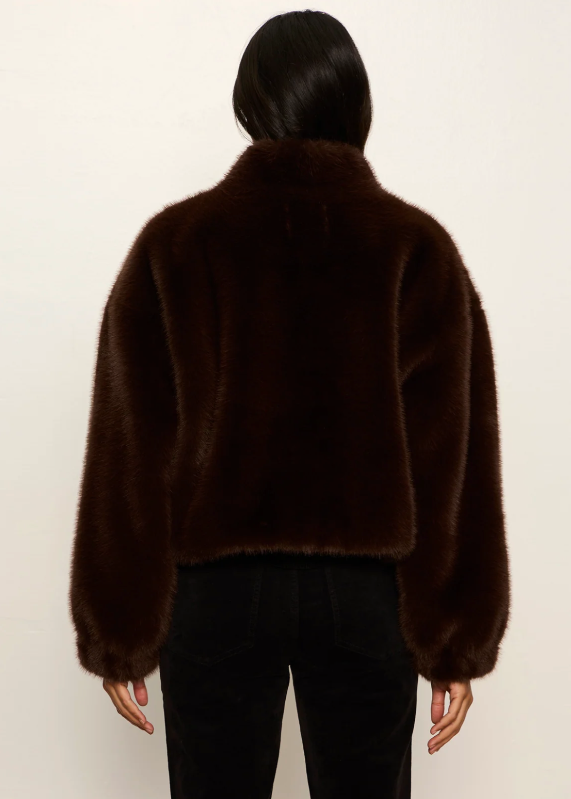 Sanctuary Everest Faux Fur Bomber in Espresso Martini