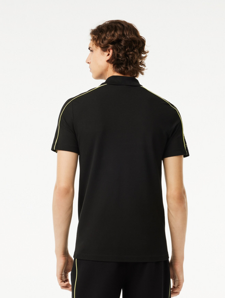Lacoste Slim Fit Tech Pique Movement Polo - Black/Yellow